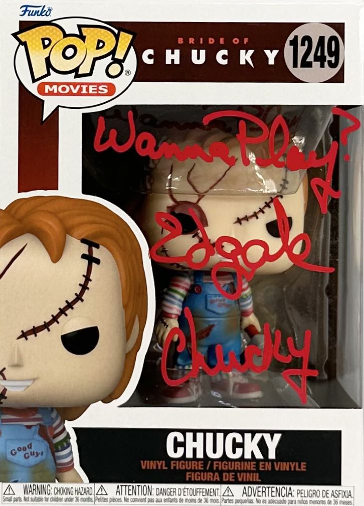 Ed Gale autographed signed Funko Pop Chucky #1249 Childs Play JSA COA