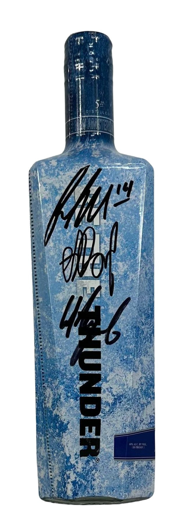Team autographed signed Amsterdam Bottle Tampa Bay Lightning JSA COA Kucherov Maroon Vasilevskiy