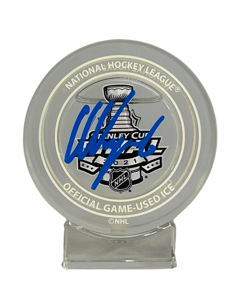 Nikita Kucherov autograph signed Game Used Ice puck Tampa Bay Lightning JSA COA