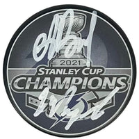 Andrei Vasilevskiy Nikita Kucherov signed puck Tampa Bay Lightning JSA COA