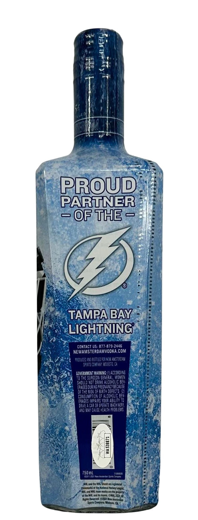 Team autographed signed Amsterdam Bottle Tampa Bay Lightning JSA COA Kucherov Maroon Vasilevskiy