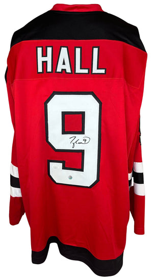 Taylor Hall autographed signed jersey NHL New Jersey Devils JSA COA