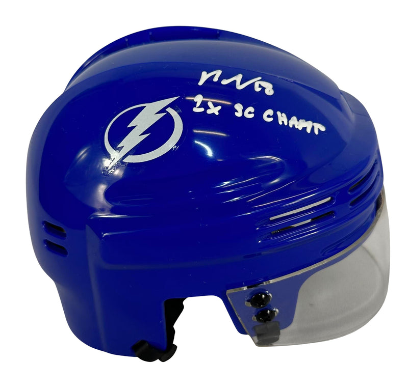 Ondrej Palat signed inscribed mini helmet NHL Tampa Bay Lightning JSA Witness