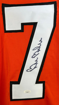 Bill Barber autographed signed orange pro style jersey JSA COA