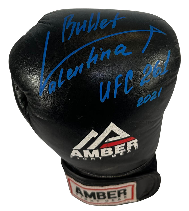 Valentina Shevchenko autographed signed glove UFC Event Worn LOA Alexa Grasso