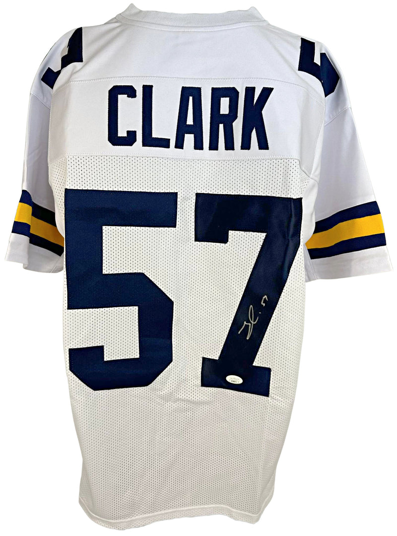 FRANK CLARK AUTOGRAPHED SIGNED COLLEGE STYLE WHITE JERSEY JSA COA