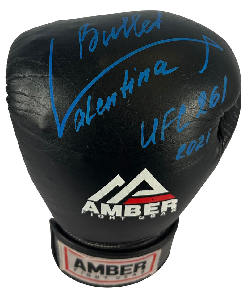 Valentina Shevchenko autographed signed glove UFC Event Worn LOA Alexa Grasso