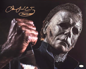 James Jude Courtney signed inscribed 16x20 photo Halloween JSA COA Michael Myers