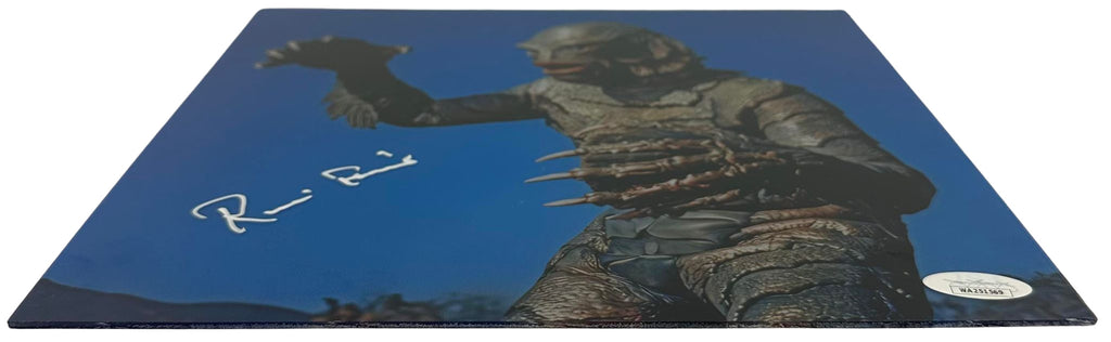 Ricou Browning signed 10x10 acrylic photo Creature from the Black Lagoon JSA COA