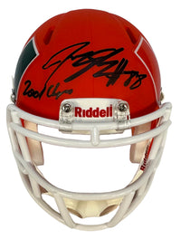 Jeremy Shockey signed inscribed mini helmet Carolina Hurricanes JSA COA