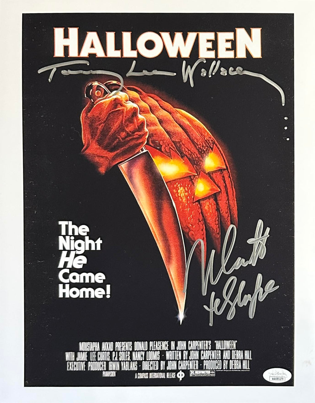 Tommy Lee Wallace Nick Castle autographed inscribed 11x14 photo Halloween JSA