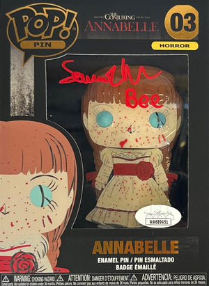 Samara Lee autographed inscribed Funko Pop Pin #03 Anabell JSA The Conjuring