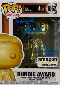 The Office cast signed inscribed Funko Pop JSA Dwight Meredith Oscar Packer