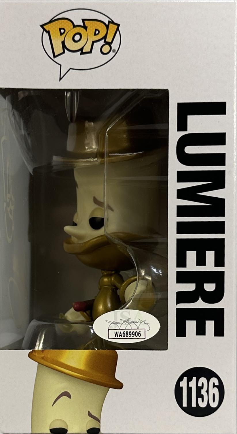 Nik Ranieri signed inscribed Funko Pop 1136 Lumiere JSA Beauty and th JAG Sports Marketing