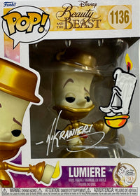 Nik Ranieri signed inscribed Funko Pop #1136 Lumiere JSA Beauty and the Beast