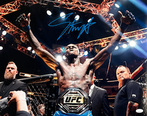 Israel Adesanya autographed signed 16x20 photo UFC Alex Pereira JSA Style Bender