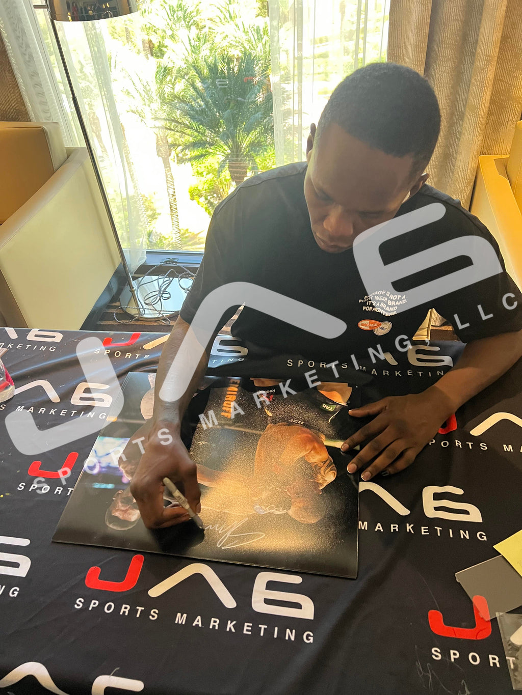 Israel Adesanya autographed 16x20 photo UFC Robert Whittaker JSA Style Bender