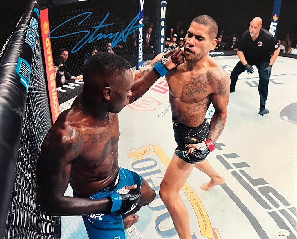 Israel Adesanya autographed signed 16x20 photo UFC Alex Pereira JSA Style Bender