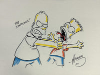 Nik Ranieri signed inscribed Original Artwork 12x16 canvas The Simpsons JSA COA