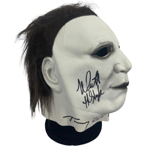 Tommy Lee Wallace Nick Castle signed inscribed Mask JSA COA Michael Myers