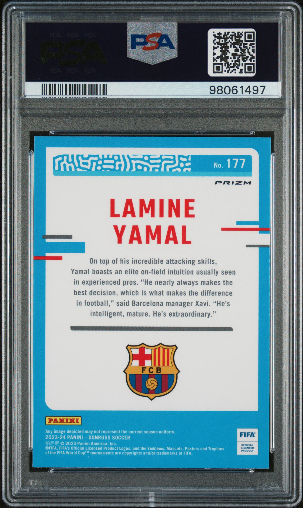 Lamine Yamal RC Panini Donruss Optic 2023-24 #177 Holo Rated Rookie