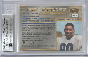 Eric Moulds autographed signed Topps 1996 #168 Buffalo Bills BAS Encap RC