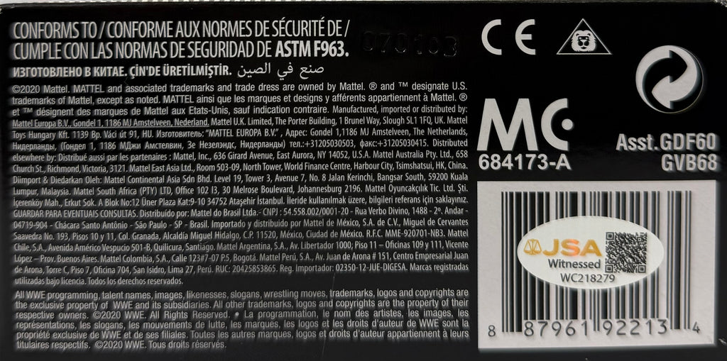 Charles Wright autographed inscribed figure JSA WWF WWE Godfather Shango Kama