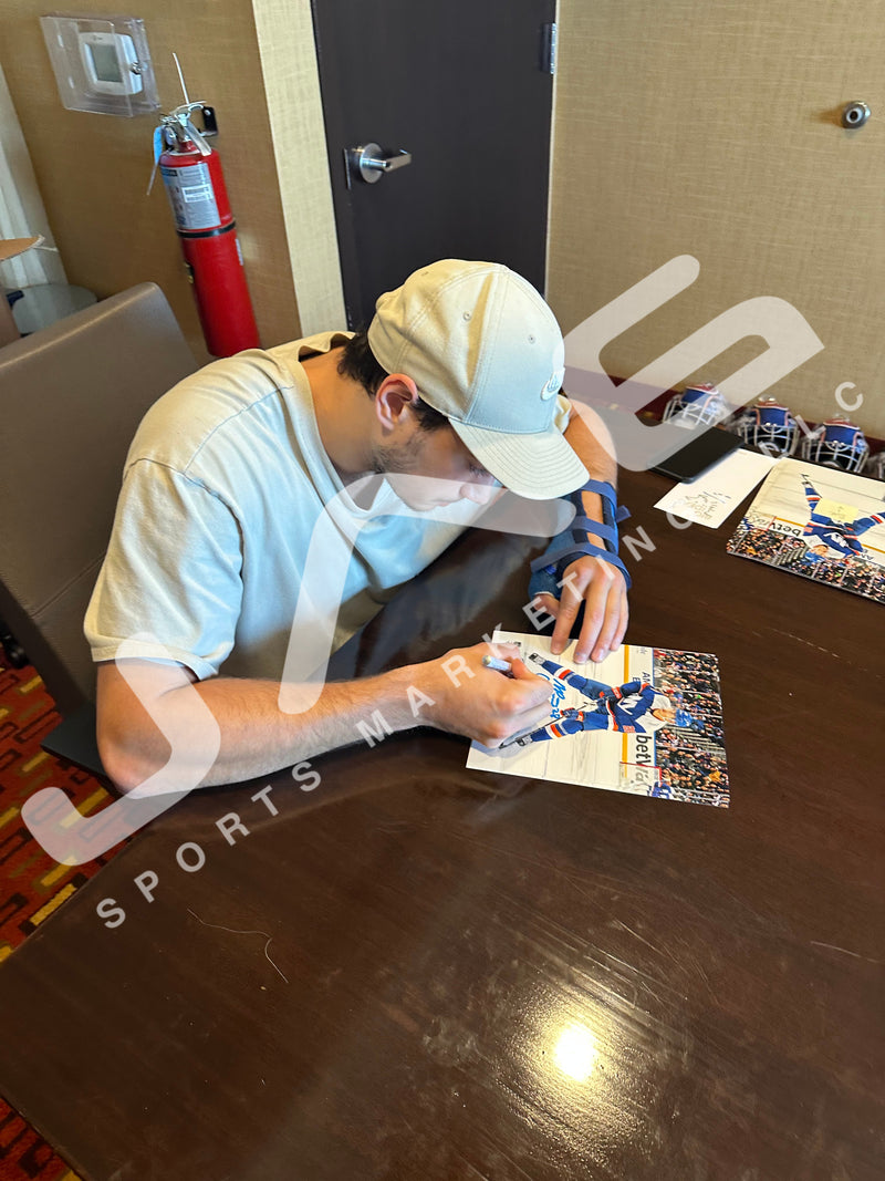 Alexander Romanov signed inscribed 8x10 photo NHL New York Islanders JSA COA