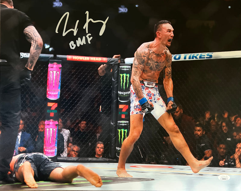 Max Holloway autographed signed inscribed 16x20 photo Blessed JSA Justin Gaethje