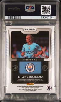 Erling Haaland 2022-23 Panini Obsidian Atomic Materials /44 PSA 8 Red Pulsar