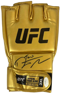 Dustin Poirier autographed inscribed gold glove UFC JSA COA The Diamond