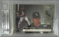 Steve Sax auto signed card 1992 Fleer Corp #341 MLB White Sox BAS Encap