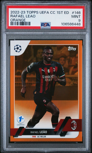 Rafel Leao 2022 Topps 1st Edition Orange PSA 9 /25 #146 UEFA
