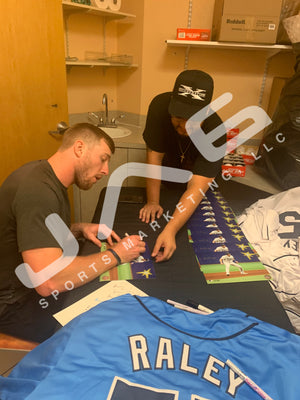 Luke Raley autographed signed 8x10 photo MLB Tampa Bay Rays JSA COA