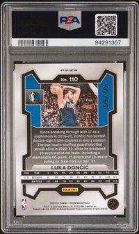 Luka Doncic 2023 Panini Prizm White PSA 9 #10