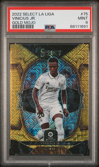 Vinicius Jr. 2022-23 Panini Select Gold Mojo #75 /10 PSA 9