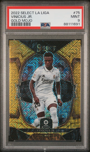 Vinicius Jr. 2022-23 Panini Select Gold Mojo #75 /10 PSA 9