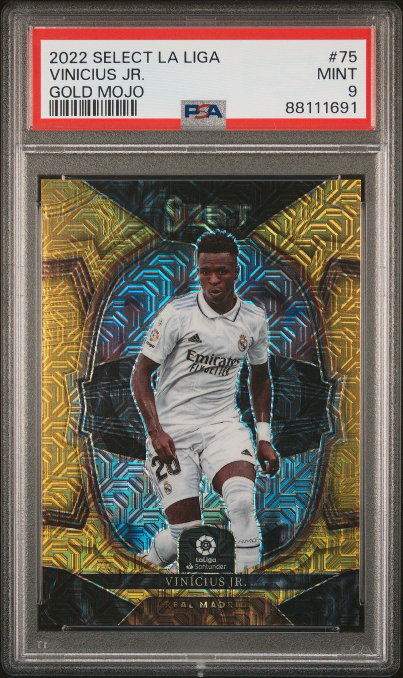 Vinicius Jr. 2022-23 Panini Select Gold Mojo #75 /10 PSA 9