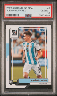 Julian Alvarez 2022-23 Panini Donruss RC #8 PSA 10