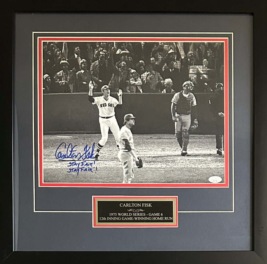 Carlton Fisk autographed signed inscribed 11x14 photo Red Sox JSA COA
