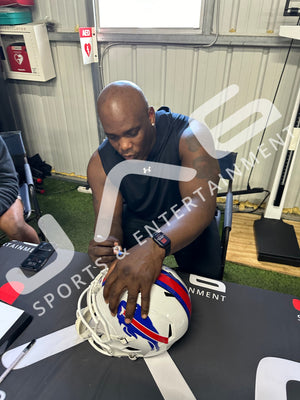 Eric Moulds & Doug Flutie autographed signed helmet NFL Buffalo Bills JSA BAS