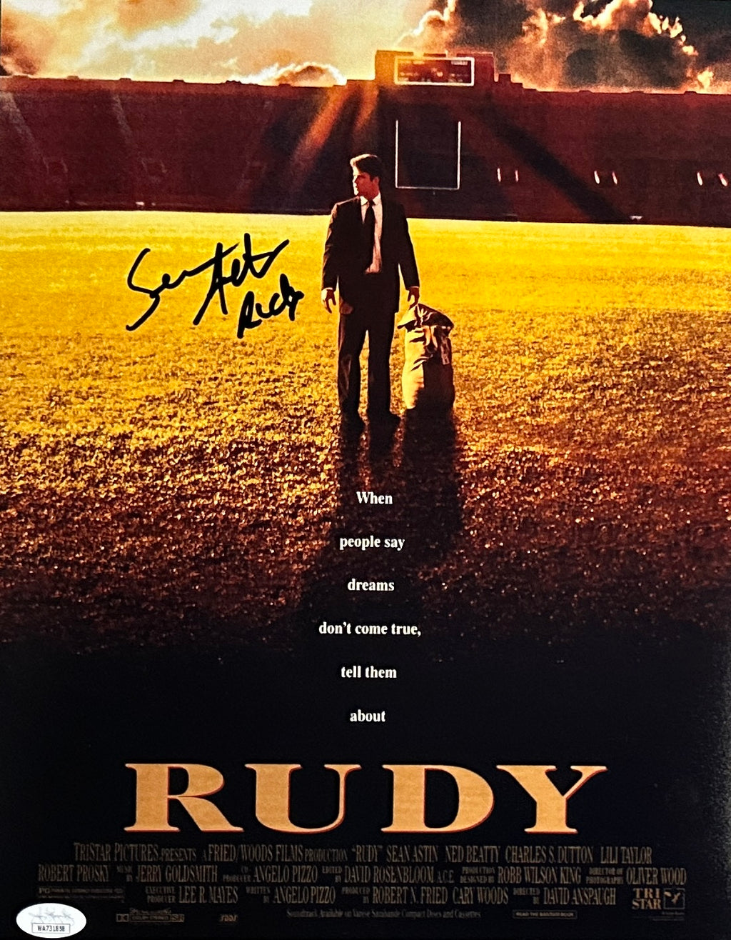 Sean Astin autographed signed inscribed 11x14 photo JSA COA Rudy