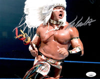 Tatanka autographed signed 8x10 photo WWE JSA COA Chris Chavis