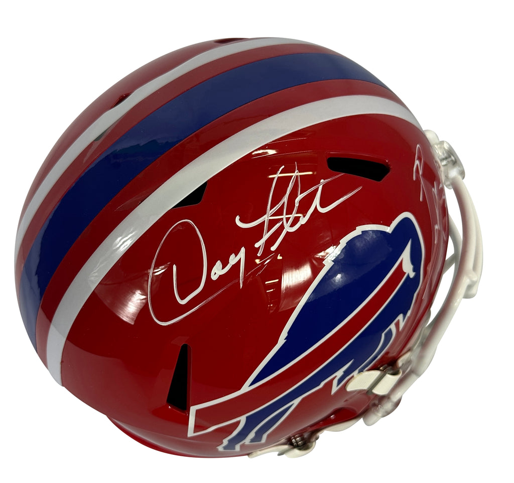 Eric Moulds & Doug Flutie autographed signed helmet NFL Buffalo Bills JSA BAS