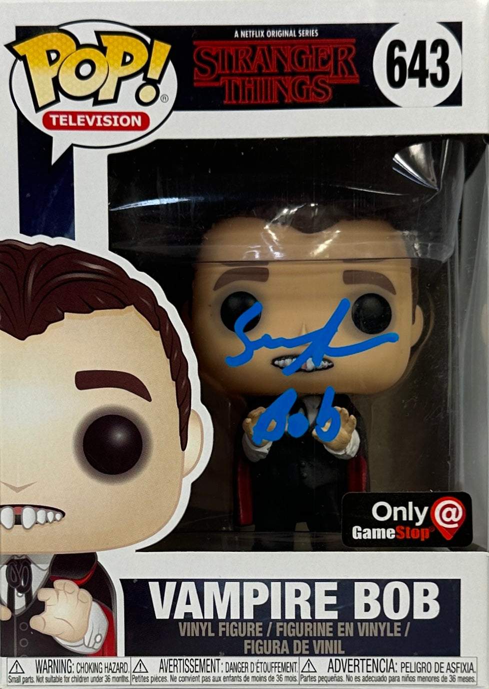 Sean Astin autographed signed inscribed Funko Pop #643 Stranger Things JSA Bob