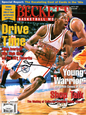 Allen Iverson autographed signed magazine Philadelphia 76ers NBA JSA COA