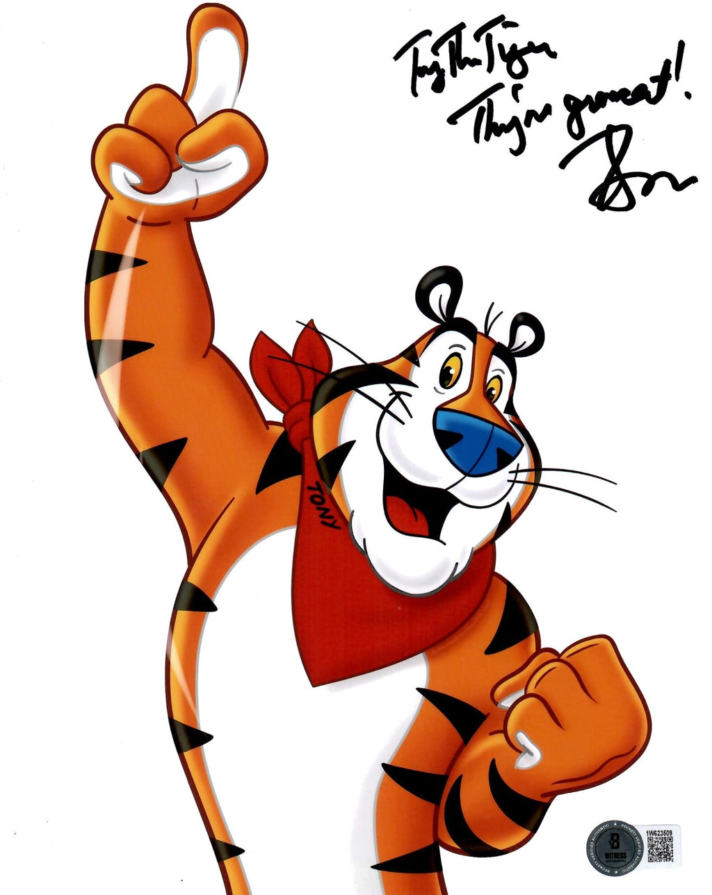 Tony Daniels autographed signed inscribed 8x10 photo BAS Tony The Tiger