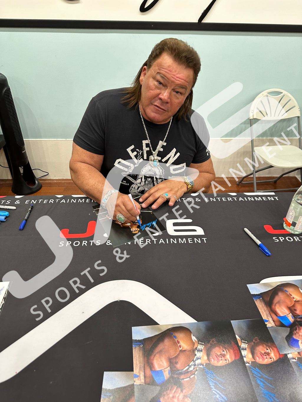 Tatanka autographed signed 8x10 photo WWE JSA COA Chris Chavis