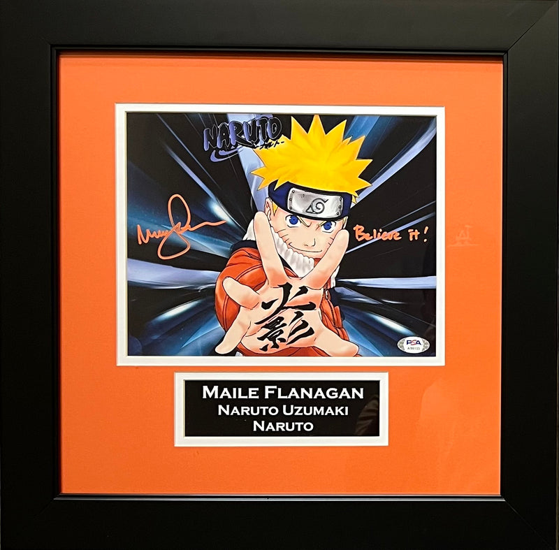 Maile Flanagan autographed framed inscribed 8x10 photo PSA COA Naruto Shippuden
