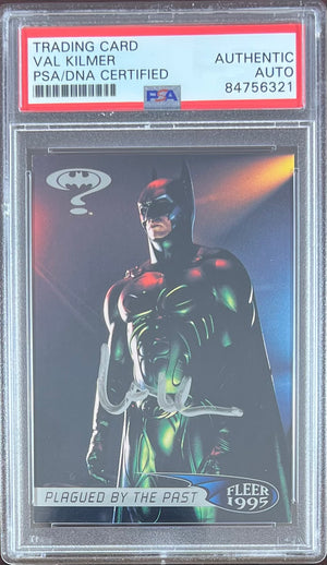 Val Kilmer autographed 1995 Fleer #75 Batman Forever card PSA Encap DC Comics